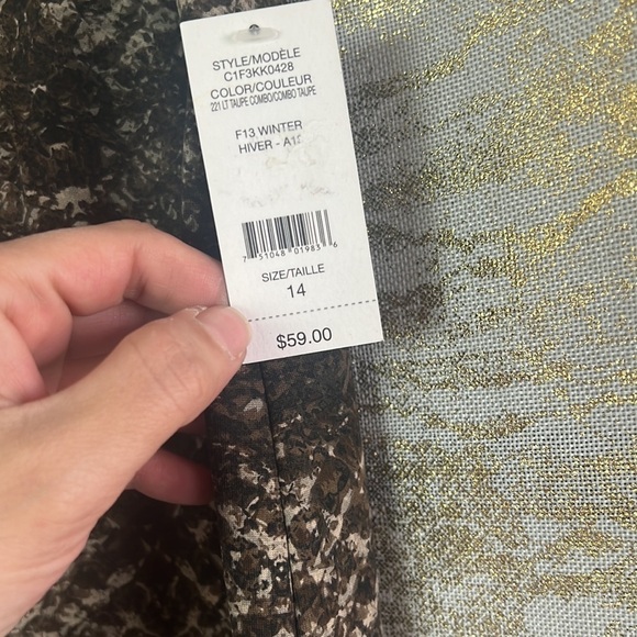 Lord & Taylor Brown Snake Print Pencil Skirt Knee Length Size 14 - Picture 8 of 16